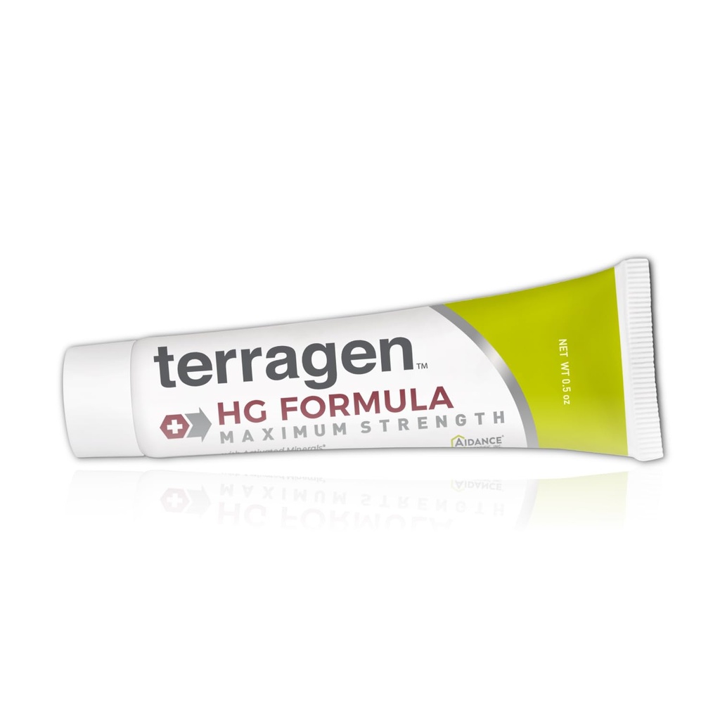 Terragen HG Fórmula MAX Genital Sores Creme por terrasil, tratamento natural calmante rápido para apoio eficaz Surto para homens e mulheres (14g)