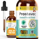 Prostavec Advanced Prostate Support Supplement - Fórmula Líquida para Absorção Mais Rápida com Pigeum, Saw Palmetto, Stinging Nettle + Turmeric & Damiana - Vegan, Non-GMO - 2 fl oz