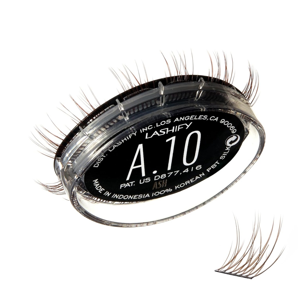Lashify Amplify 10mm Gossamer Extensões de pestanas Refil, cor de cinzas, DIY pestanas falsas para um olhar natural