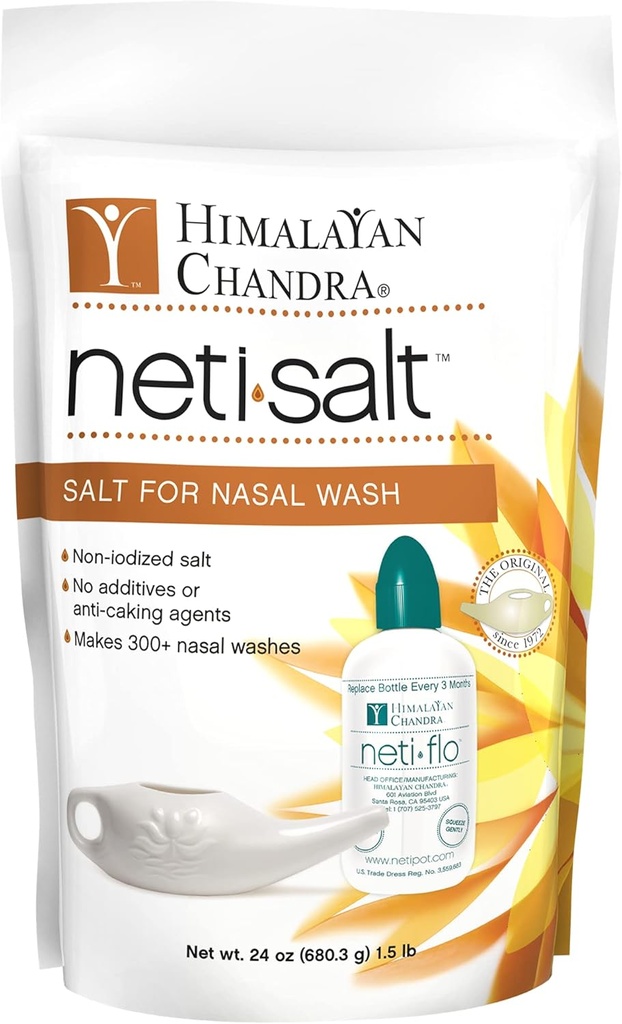 Himalaia Instituto Neti Pot Salt Bag - 1,5 lbs - Pacote de 2