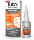 Tukol Max Ação Spray nasal, Oximetazolina Nasal Descongestionante Spray para Adultos, Nariz recheado rápido & Sinus Congestion Alívio, 12 horas Nariz Spray Descongestionante, 0,5 fl oz
