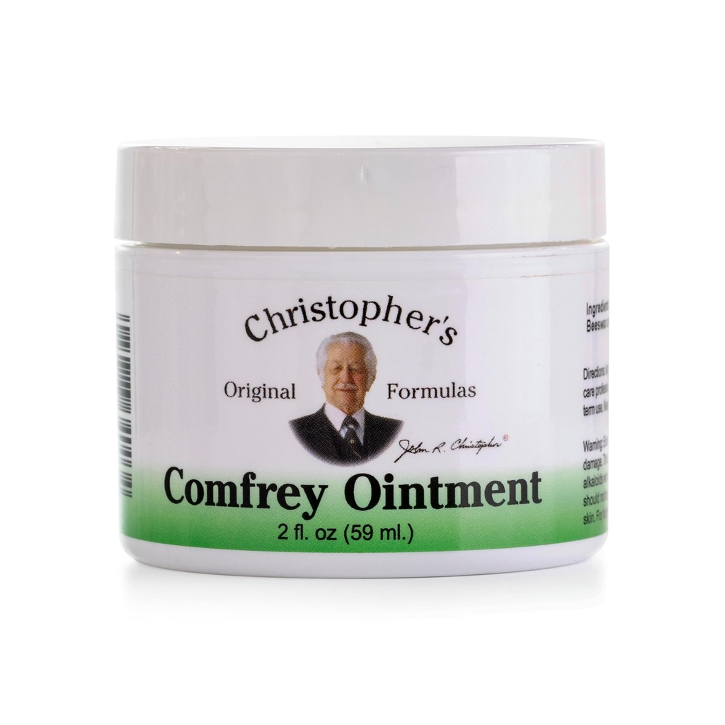 Christopher's Original Formulas Comfrey Ointment, 2 Ounce – Pomada de ervas com Folha de Comfrey Orgânica em uma base de cera de abelha natural e azeite