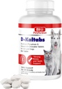 D-Kaltabs Fósforo, Suplemento Vitamina D3 de cálcio para cães e gatos, Vitaminas pré-natais de estimação, Pet-Tabs diários, unhas fortes, suporte de dentes, 84 comprimidos mastigáveis