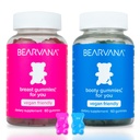 BEARVANA Top & Peach Support Combo Pack Gummies para Mulheres 9 Extratos de ervas, incluindo Fenugreek, Maca & Fennel . Essential Vitaminas .