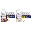 Certifique-se Max Proteína Leite Chocolate e Baunilha Francês Nutrição Shakes, 30g Proteína, 150 calorias, 12 pacotes