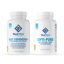 NuEthix Formulations Detoxificação e Microbiome Balance Complementar de Opti-Pure, 30 Servings and Gut Defender+, 90 Servings