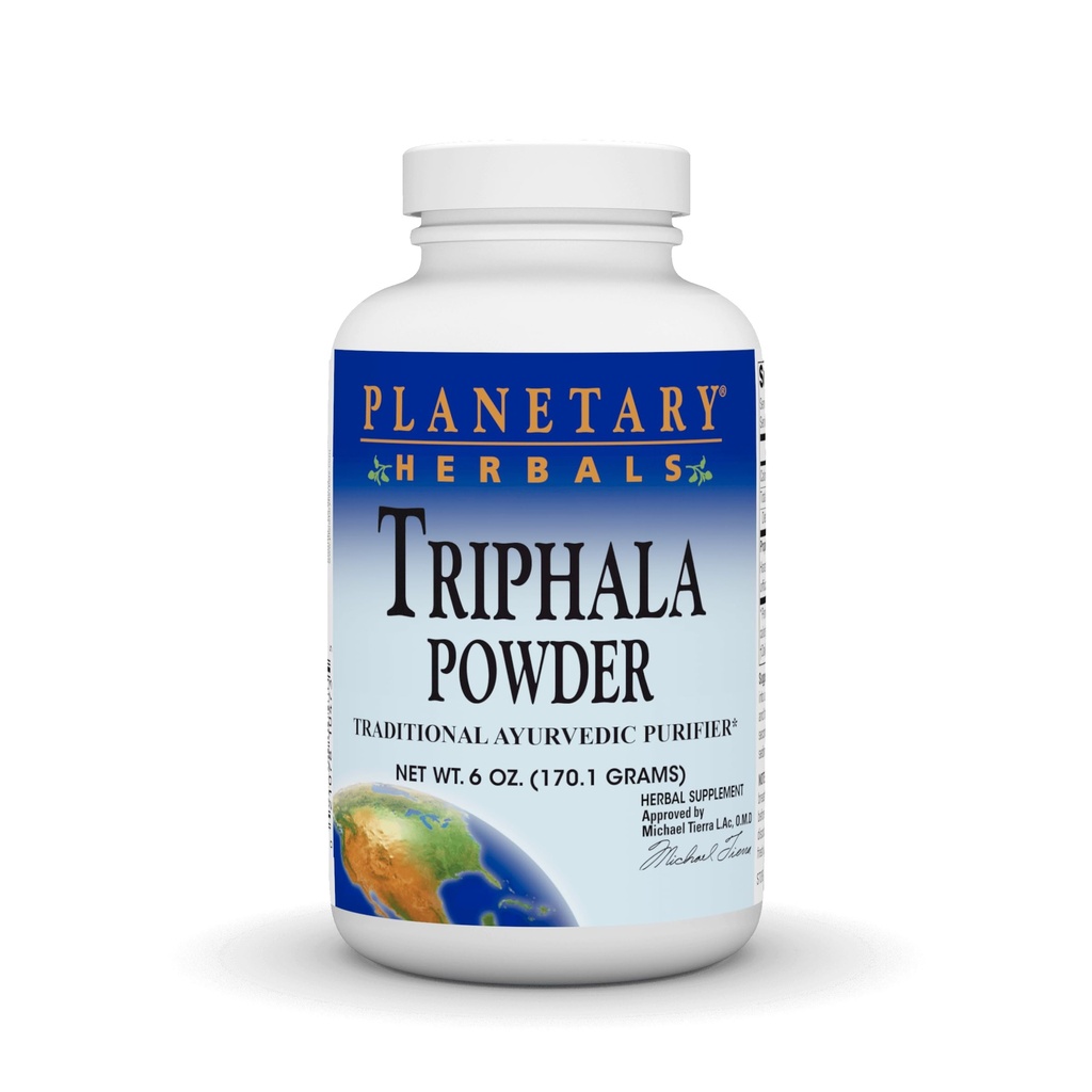 Herbais planetários Triphala limpador interno pó, 6 onça
