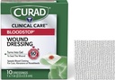 CURAD BloodStop® Wound Dressing 1” x 1” Ajuda a parar de sangrar rapidamente .