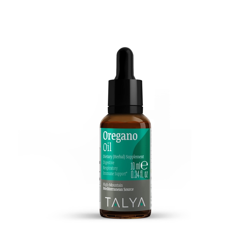 TALYA Orégano Oil 0.34 fl.oz □ Óleo de Orégano Líquido Suporte Imune, Alto Carvacrol, Saúde Digestiva