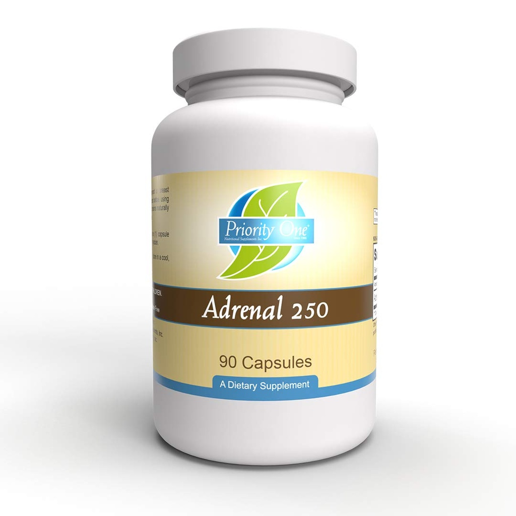 Prioridade Um Vitaminas Adrenal 250mg 90 Cápsulas Suporte Adrenal