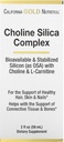 Califórnia Gold Nutrition Colina Silica Complexo, Biodisponível & Silicone estabilizado com colina e L-Carnitina, 2 fl oz (59 ml)
