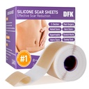 Silicone Scar Sheets, Silicone Scar Tape (1,6"x 79" Roll-2M), Reutilizável profissional Scar Silicone Strips, Soft Silicone Scar Sheets para Cicatrizes Cirúrgicas, Quelóide, Cicatrizes de Acne, C-Seção