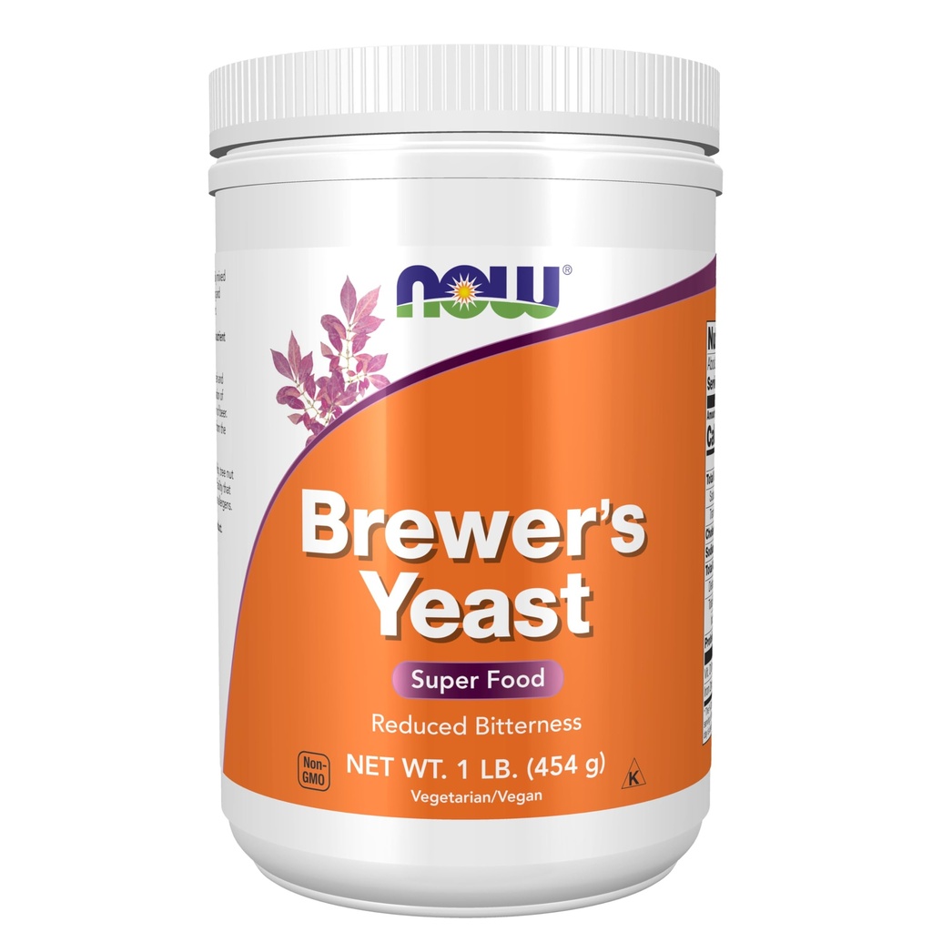 NOW Alimentos Suplementos, Levedura de Brewer em pó com proteína natural e B-Vitaminas, 1-Libra