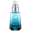 Serum de olho de Vichy Mineral 89, Ácido Hialurônico e Creme de Cafeína, Sob Creme de olho para círculos escuros, Hidratação e Redutor de Puffiness, Oftalmologista testado