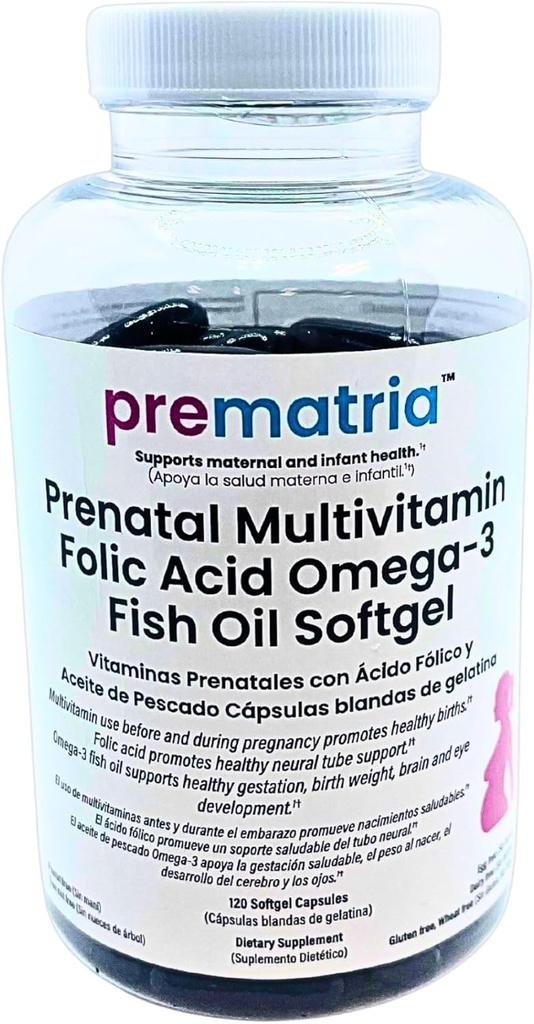 Ácido Fólico Multivitamínico Pré-natal Omega-3 óleo de peixe Softgel