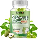 Soursop Gummies 2000MG, Soursop Leaf & Fruit Extract for Adults, Soursop Fruits w/Vitaminc C for Imune Support, Antioxidant and Digestive Aid, Vegan, 60 Counts