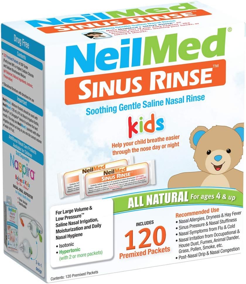 Pacotes Pediátricos Neil Med Sinus Rinse, Pré-misturados 120/box