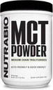 NutraBio MCT Pó, Triglicéridos de cadeia média, ganho de peso magro, Keto Friendly, 1 lb. Pó - 50 Servings