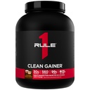 Regra 1 Gainer limpo - alta proteína Lean ganhar fórmula com 560 calorias, 30g de proteína de espectro completo, mais de 90g de carboidratos, sob 6g de gordura (15 servões, manteiga de amendoim de chocolate)