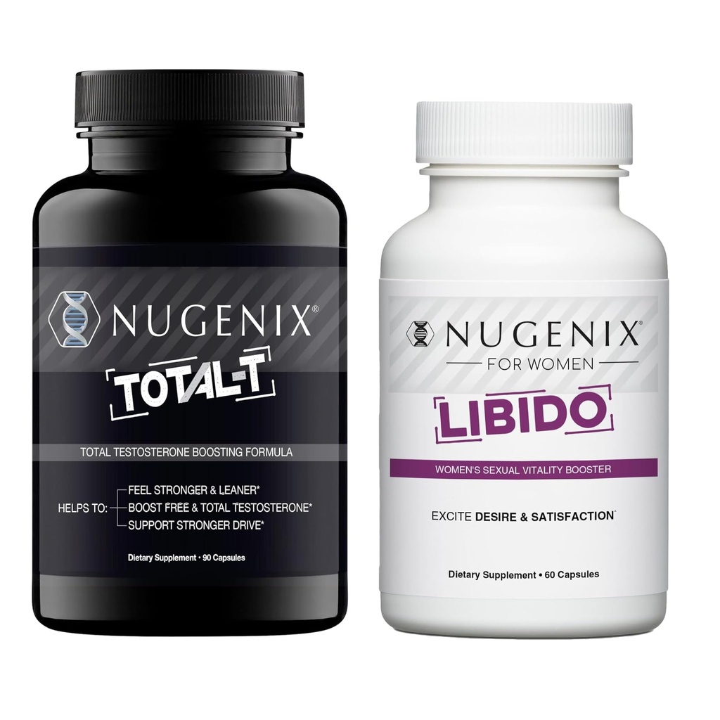 Nugenix His & Hers Bundle - Mulheres Libido e Total-T Testosterona Booster