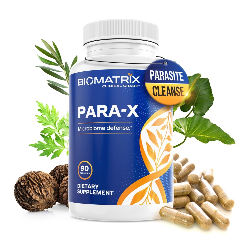 BioMatrix para-X Digestive Cleanse Supplement, Herbal Formula – Wormwood, Berberine, Black Walnut, Artemisinin, Olive Leaf, for Humans