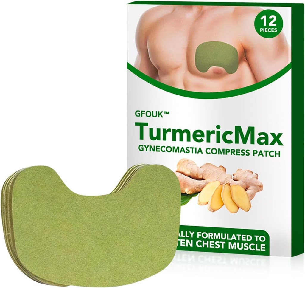 Ginecomastia Compress Patch - Creme de gengibre para homens, aperto e escultura músculos do peito com ingredientes naturais (1Pack)