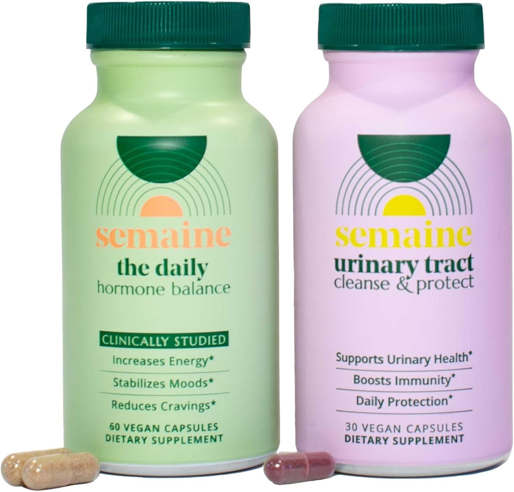Semaine Hormone Balance & Bladder Health Bundle - Promova uma bexiga saudável, apoie energia celular, imunidade, humor e equilíbrio hormonal.