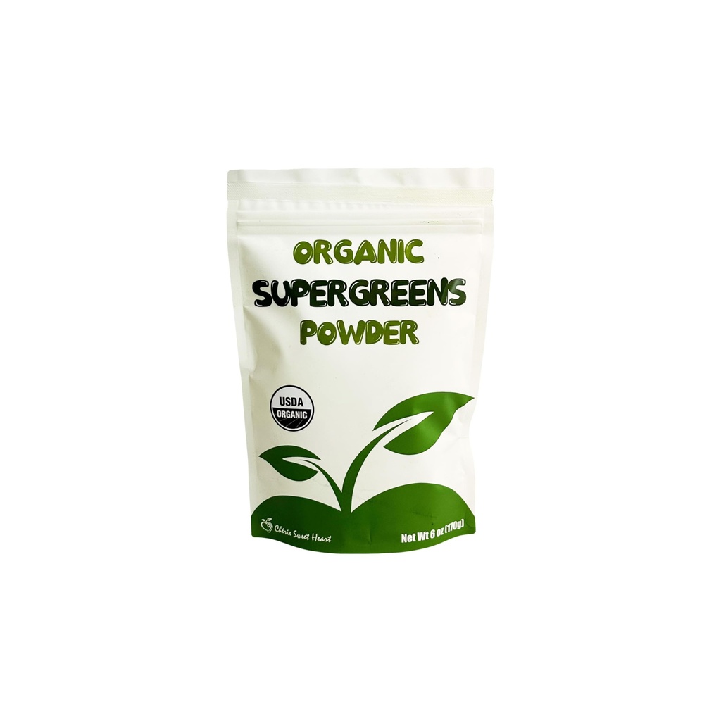 Cherie Sweet Heart Supergreens Powder - Green Superfood - Organic Greens Powder Super Greens - Smoothie Powder - Superfood Powder - Greens Super Greens 6 oz - 34 Servings