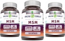Fórmulas surpreendentes HSH (Metilsulfonilmetano) Suplemento 2000 Mg Por Servindo Cápsulas Não-GMO (Gluten Free ) Made in USA (3 Pack, 120 Count)