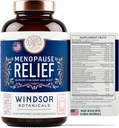 Suplementos de menopausa para as mulheres - Windsor Botânicas Multivitamin com Chastebrry, Cohosh preto para flashes quentes, alívio de menopausa e equilíbrio hormonal para as mulheres - 60 Pílulas de Estrogênio Natural Progesterona