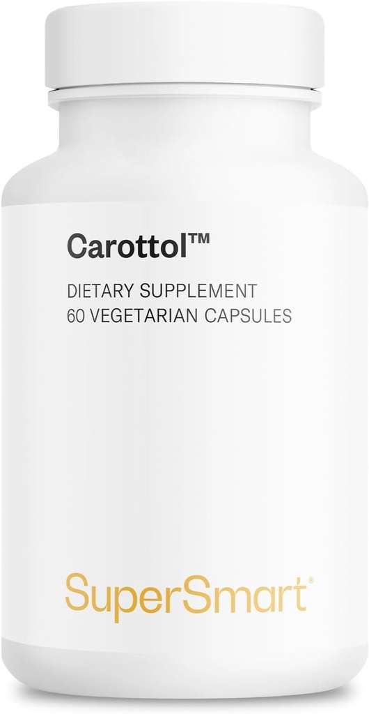Superesmart - Carotol (Formula Avançada) - Suplemento Complexo de Carotenóides - com Beta Caroteno, Licopeno, Luteína e Zeaxantina - 60 Cápsulas Vegetarianas