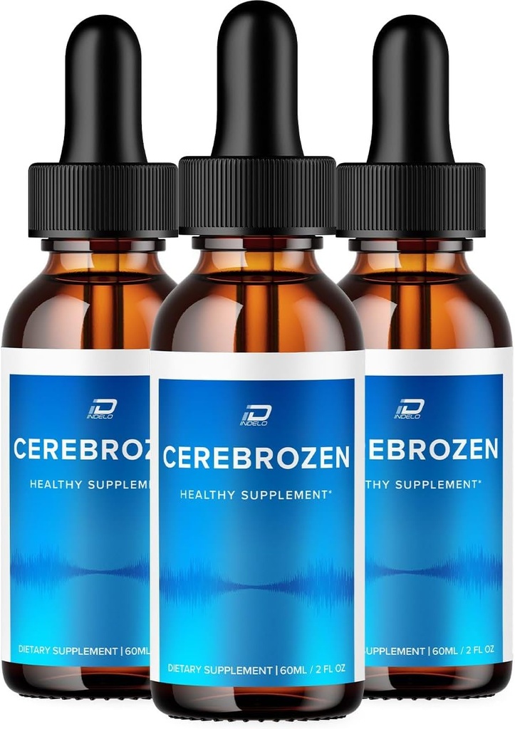 Cerebrozen Tinnitus Ear Drops - Cerebrozen 24, Cerebrozen Liquid Drops, Cerebrozen Reviews, Cerebrozen Drops for Ear Alief (3 Pack - 180 ML)