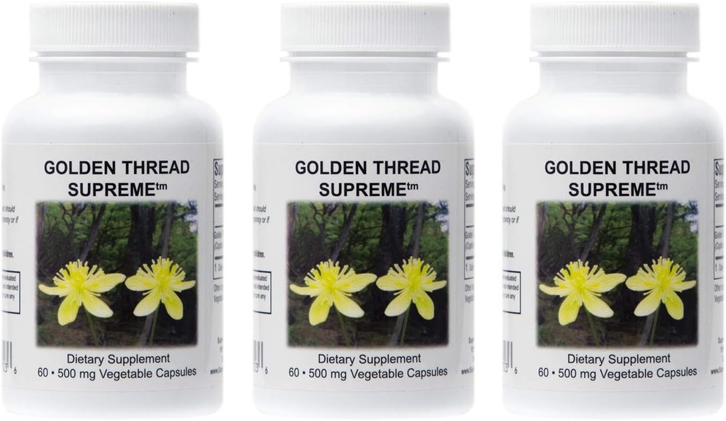 Supreme Nutrition Golden Thread Supreme, 60 Pure Coptis Chinensis Cápsulas Vegetarianas