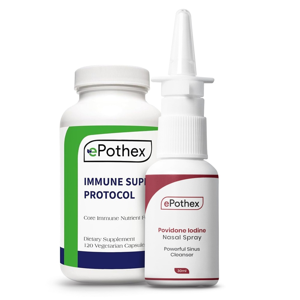 Pacote de Recuperação de Resposta Imune - Protocolo de Suporte Imune - 1% Povidone Iodine Nasal Spray