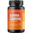 Ashwagandha 1000mg com extrato de alcachofra - Cápsulas de Ashwagandha para estresse, humor e suporte energético - Suporte de ervas adaptogênico para homens e mulheres - 90 Vegan, Cápsulas não-GMO, 45 Servings