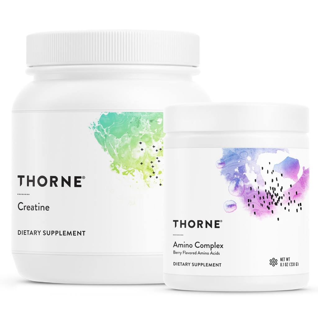 THORNE - Performance Power Duo - Complexo Amino + Combo Creatina para Energia, Músculo Leano e Endurance - NSF Certified for Sport - 30 a 90 Servings