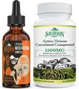 Ativo Hexose Correlacionado Composto 1500 mg Suplemento 90 Cápsulas Pacote com 2000mg Liposomal Cogumelo Complexo Drops 30 Servings