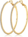 MOROTOLE 14K Brincos de Hoop Gold Rhinestone - Moda Fino Big Hoops, Hipoalergênico, 20/30/40/50/60/70mm