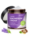 Creme de magnésio tópico natural para dormir, Loção de magnésio noturno para dor e cãibras de pernas, Relaxamento muscular, Calm,Hidratação profunda para cuidados com a pele. (Lavanda)