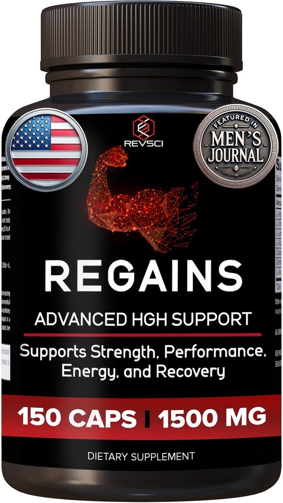 HGH Suplementos para homens e mulheres - Regains Natural crescimento muscular anabólico Construção e hormônio de crescimento humano para homens, construtor de músculos para homens, muscular recuperação pós-treino Suplemento, 150 pílulas de proteína