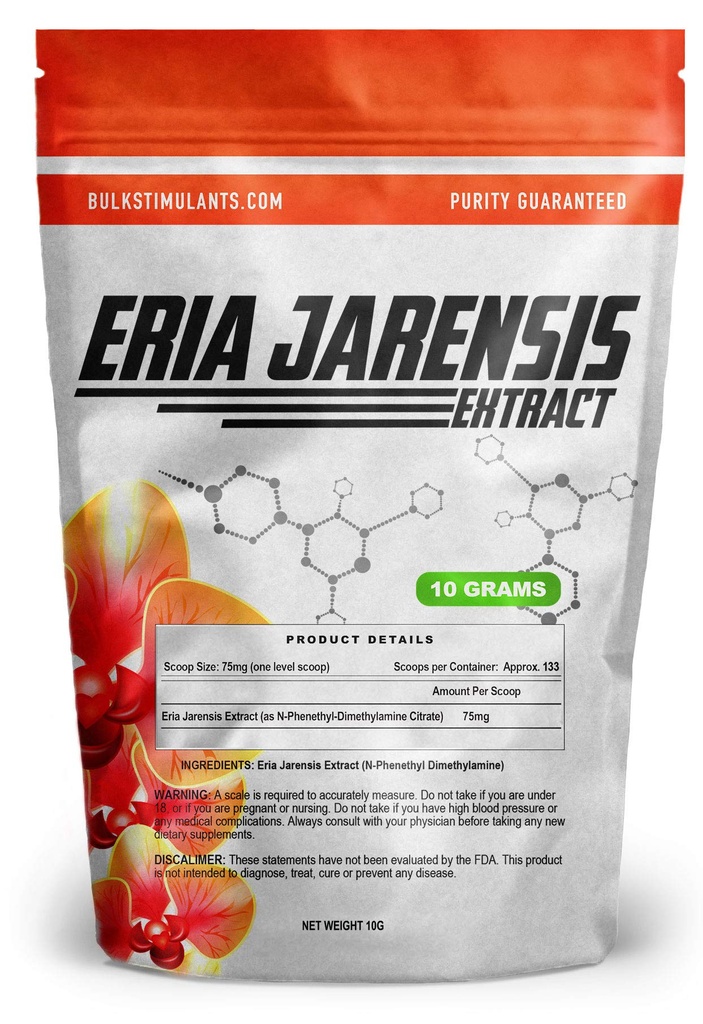Extrato ERIA JARENSIS - Pó em massa 10 Grams 133 Servings - New Pea Supplement - Novo Estimulante e NOOTROPIC - Aumentar o Desempenho Cognitivo de Energia Foco - Escopo Incluído