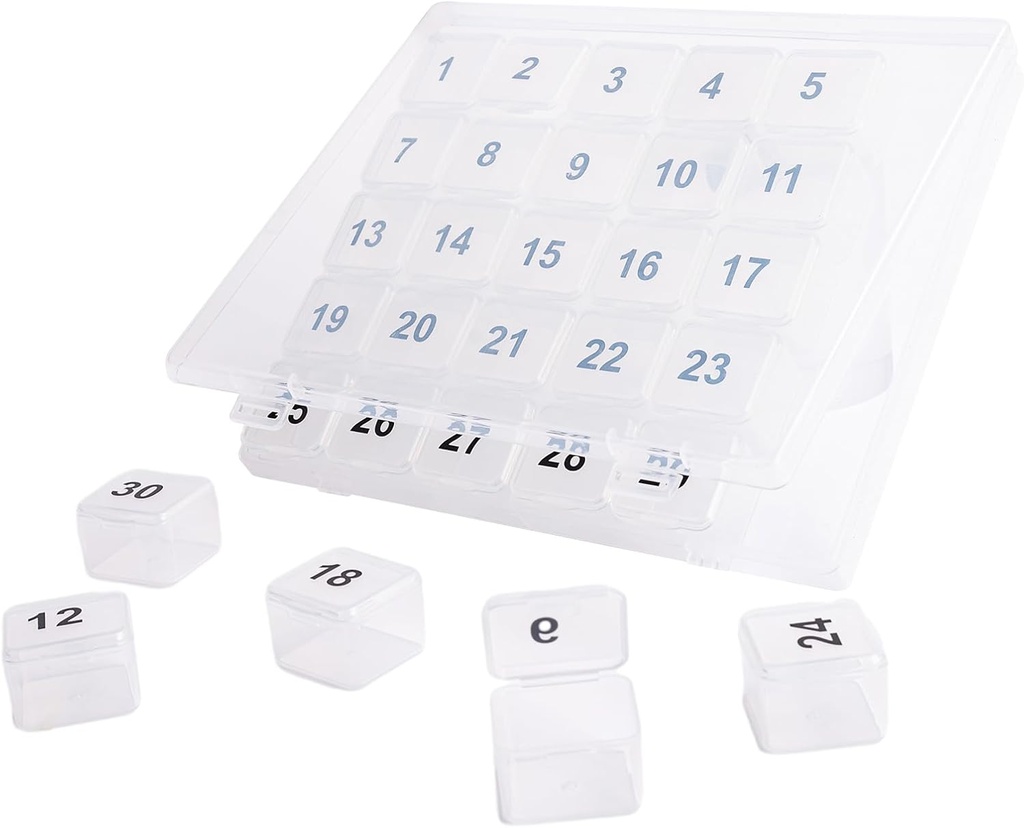 Organizador de comprimidos de 30 dias, aperto de pílula portátil para abrir, grande uma vez por dia para viagem, mensal para vitaminas, medicina, suplementos (limpo)