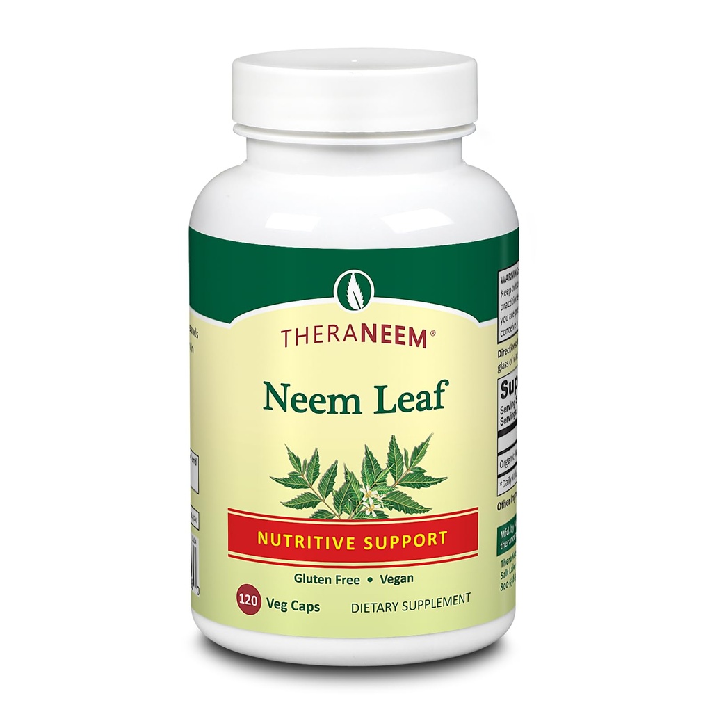 TheRANEEM Neem Leaf Cápsulas - Apoio Nutritivo Poderoso com Antioxidantes e Mais - Vegan, Gluten Free, 60 Dia Garantia - 120 Servings, 120 VegCaps