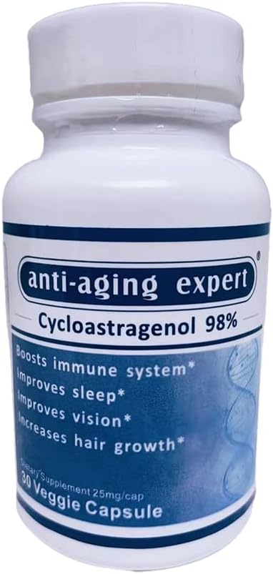 Cicloastragenol 98% Micronizado 25mg, 30 Cápsulas Vegetarianas, 1 Frasco