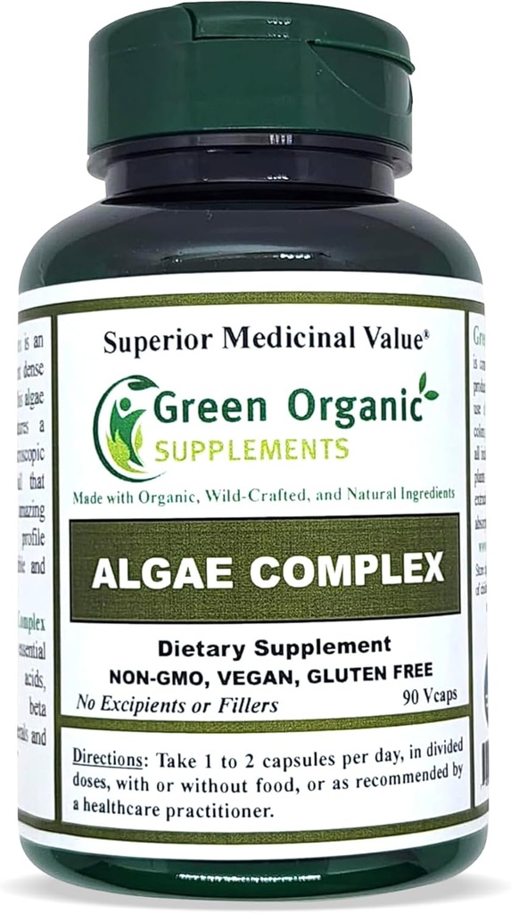 Algas, Fucoidan, Algas Verdes Azuis, Kelp, Bladderwrack, Chlorela, Spirulina, Musgo Irlandês, Dulse, 90 VCaps, Alta Absorvível, Não-GMO, Sem Glúten (single)