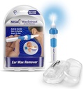 Wax Extract Ear Wax Removedor w / 2 Dicas Flexíveis, Luz LED, e Escova de limpeza