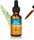 Herb Pharm certificado orgânico Wild Cherry Bark Extrato líquido para suporte respiratório - 1 onça (DWCHER01)
