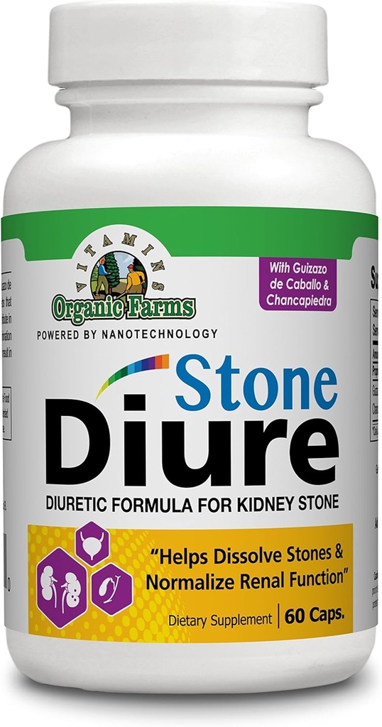 Pedra Diura - 60 Caps - Fórmula Diurética - 100% Natural - Suplemento Dietário