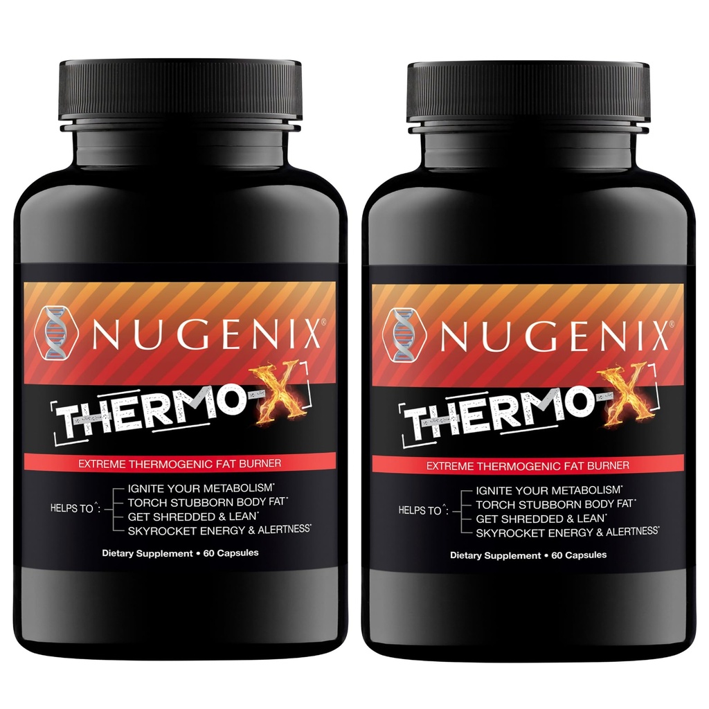 Nugenix Thermo-X: Suplemento termogênico de queimador de gordura para homens, Acelerador Metabólico Extremo, 120 contagem