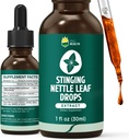 Tintura de urtiga, Extrato de folha de urtiga orgânica líquido, 98% de absorção, Vegan, Não-GMO, Sem glúten, Álcool grátis- 1 Fl Oz